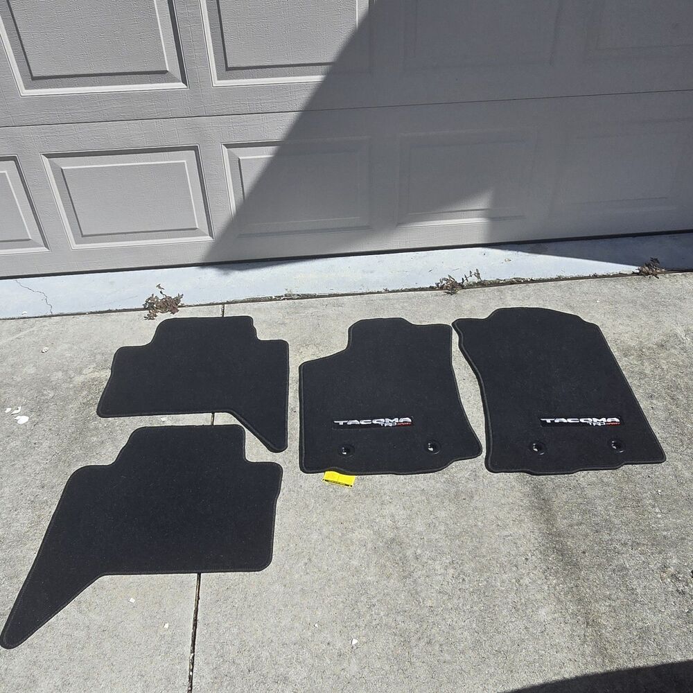 OEM Toyota Tacoma TRD Sport Carpet Floor Mats Black Double Cab 2018-2023 Set 4